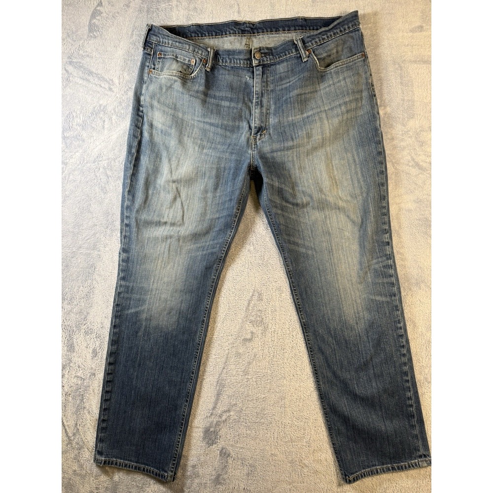 Levis 541 Athletic Taper Jeans Mens 42x32 Blue Stretch Denim Repair 42x30 #3142